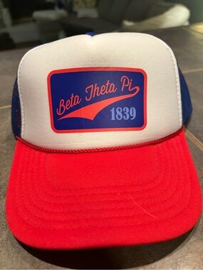 OTTO Red, White & Blue Beta Theta Pi Trucker Hat- like new